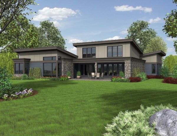 One-Story Modern House Plan With 3 Bedrooms