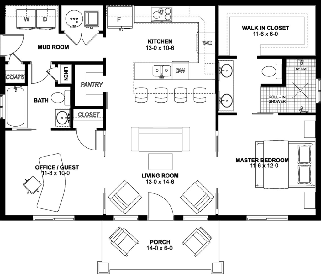 simple house exterior blueprint