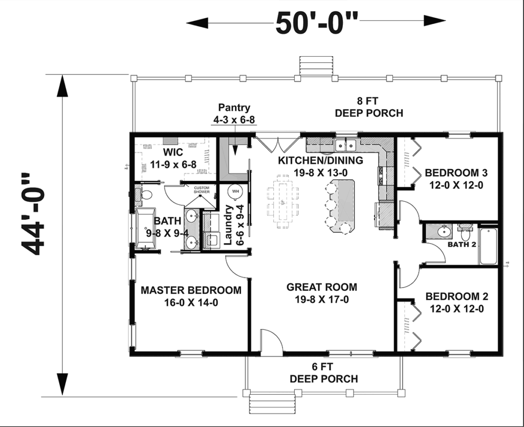 Small Floor Plan for Affordable Home Construction