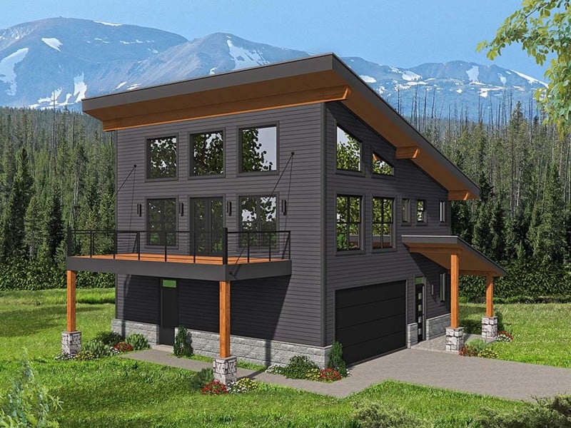 Popular Contemporary Garage Living Plan