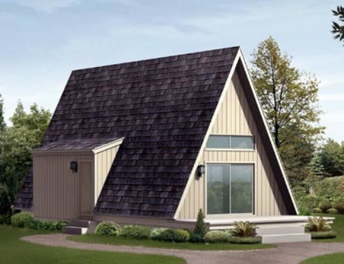 Small A-Frame House Plan With Loft