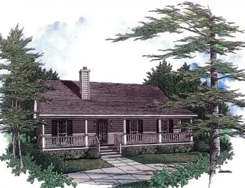 One-Story Country Cabin Home Plan