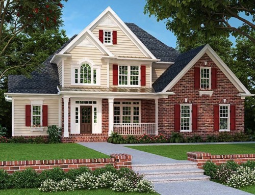 Traditional House Plan With Second Floor Balcony