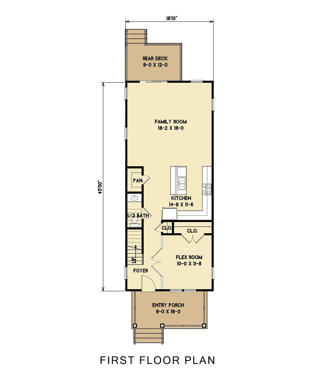 Narrow Lot House Plan With Upper Level Laundry Room narrow-lot-house-plan-with-upper-level-laundry-room