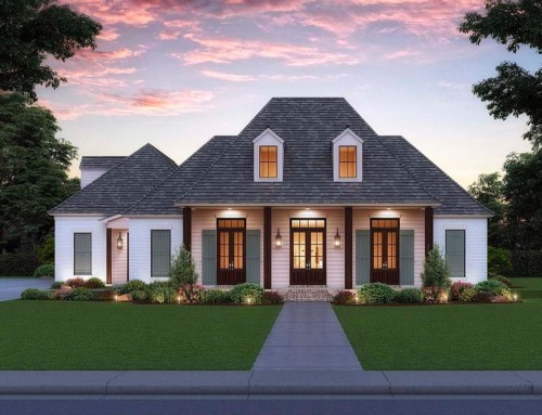 Colonial Style Home Plan With 3 Car Garage (Plan 41431)