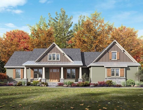 Craftsman Cottage Plan with Great Rear Porch