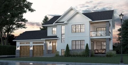 Farmhouse Plan with Balcony