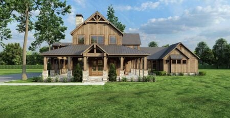 Rustic Style Barndominium Plan