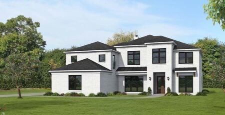 Contemporary Brick House Plan