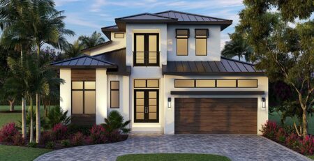 Narrow Lot Florida House Plan