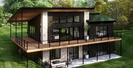Modern Hillside House Plan