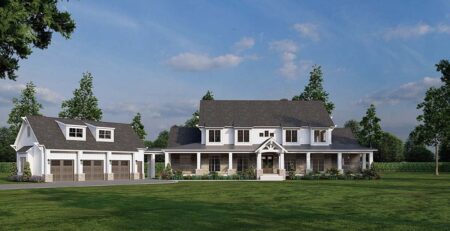 Farmhouse Plan With Breezeway