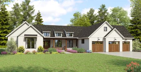 Home Plan With Outdoor Kitchen