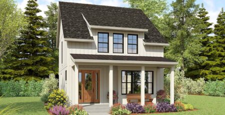 Narrow Lot Cottage Plan