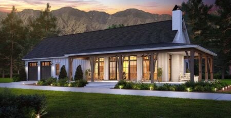 Rectangle Ranch House Plan