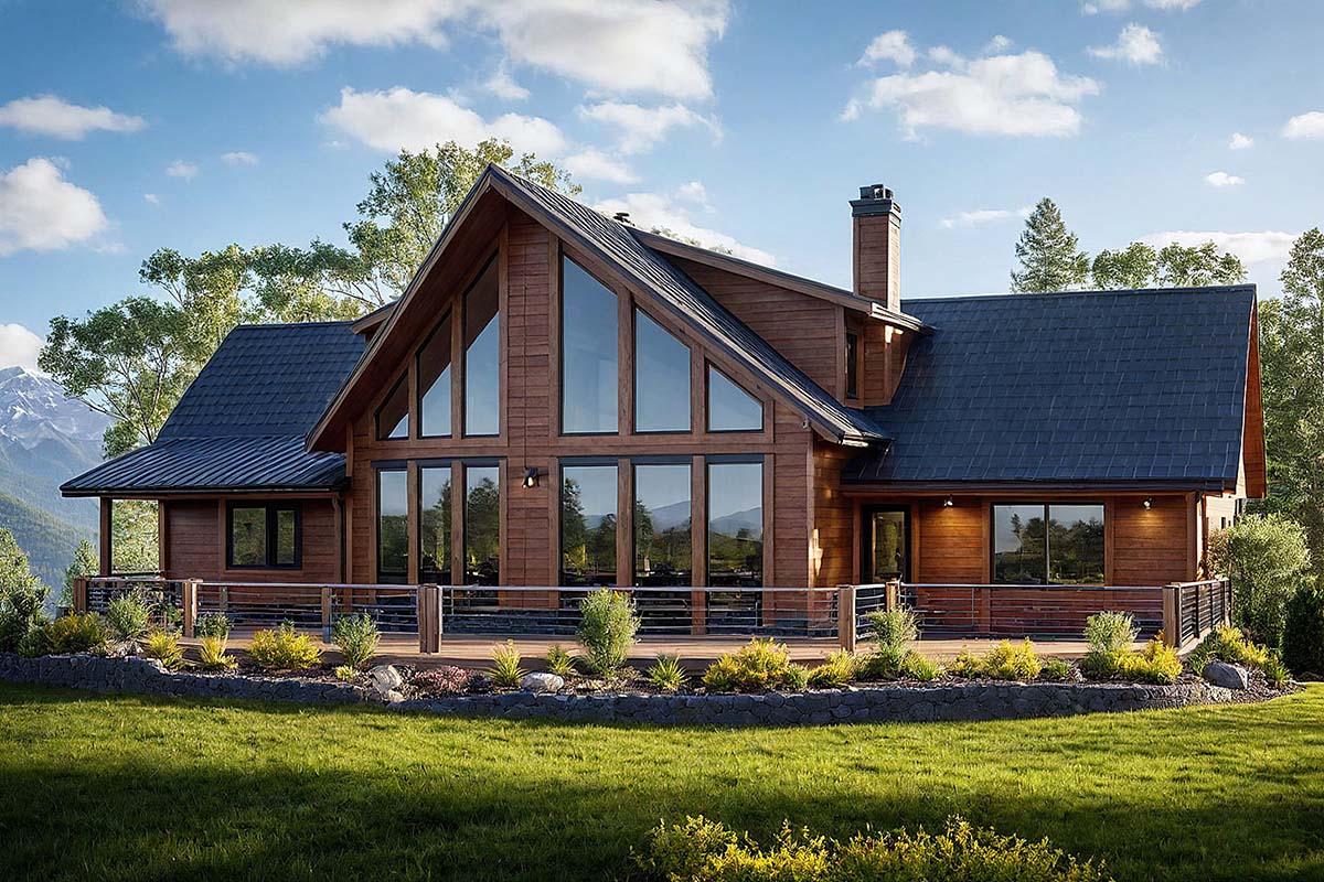 Plan 100856 – Lodge-Style Living with Breathtaking Views