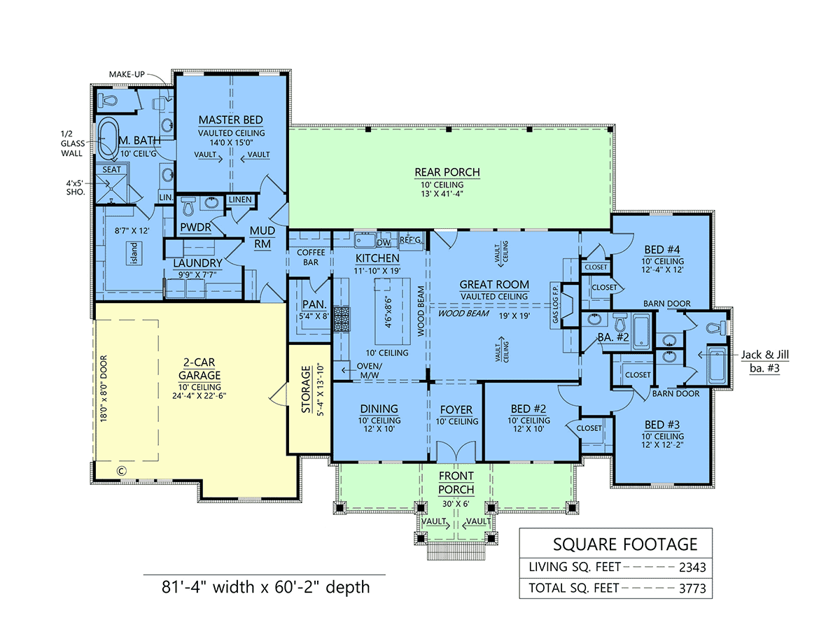 Modern Farmhouse Plan 84705 Floor Plan
