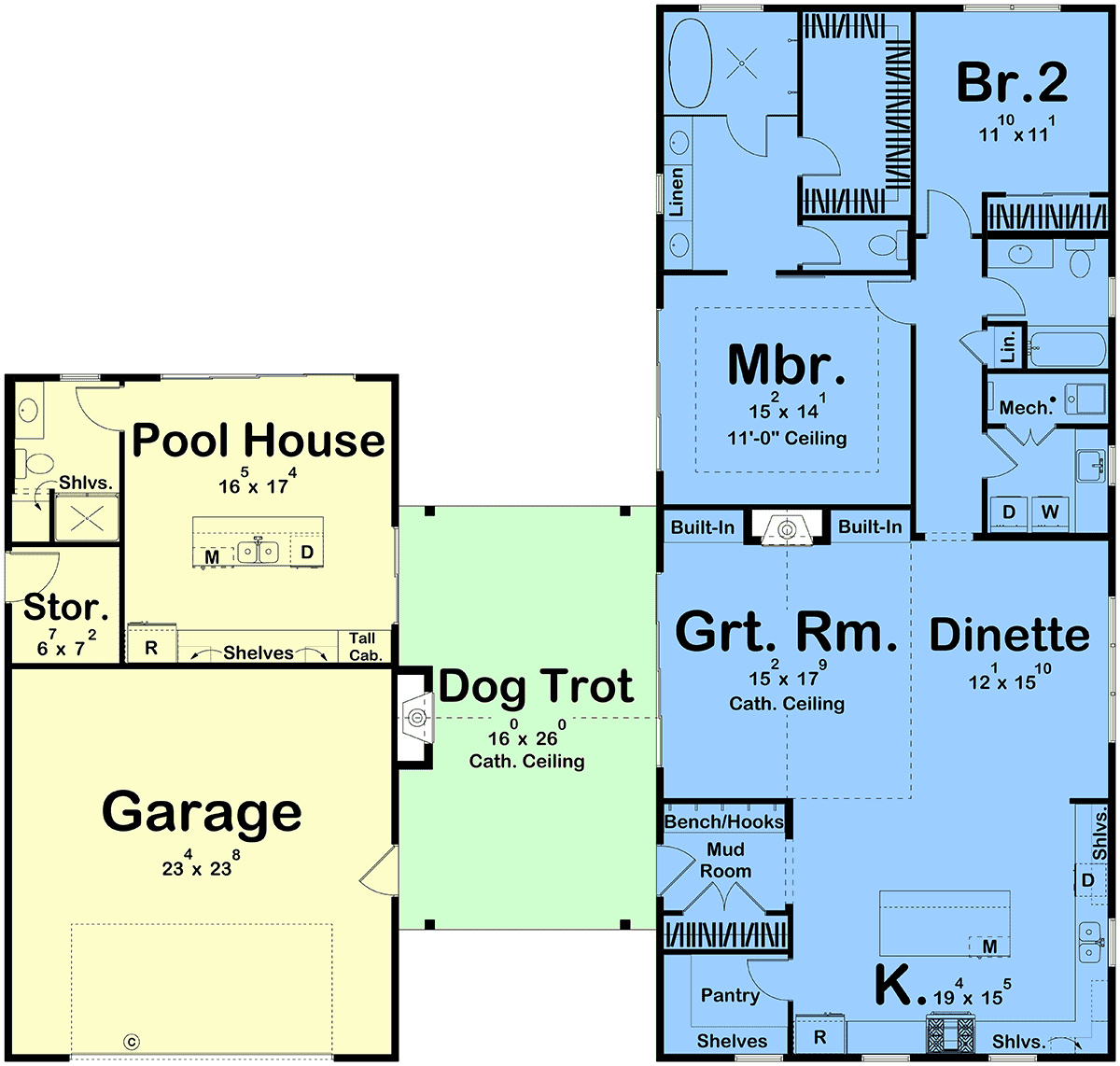 Floor Plan of Houseplan 101402