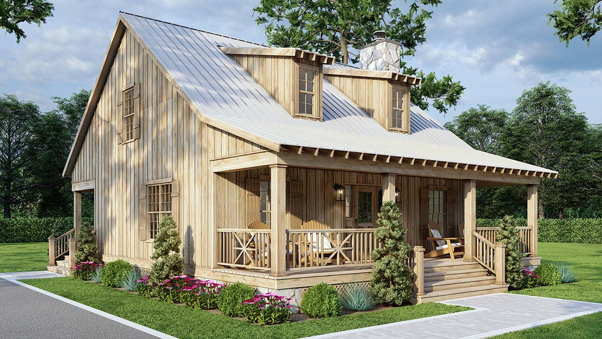 Southern Style, 1400 Sq Ft, 2 Bed, 2 Bath | Plan 62118