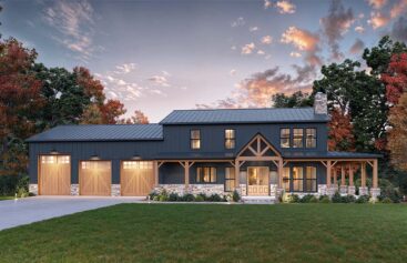 Farmhouse Plan 84719 – A Two-Story Barndominium Blending Rustic Charm
