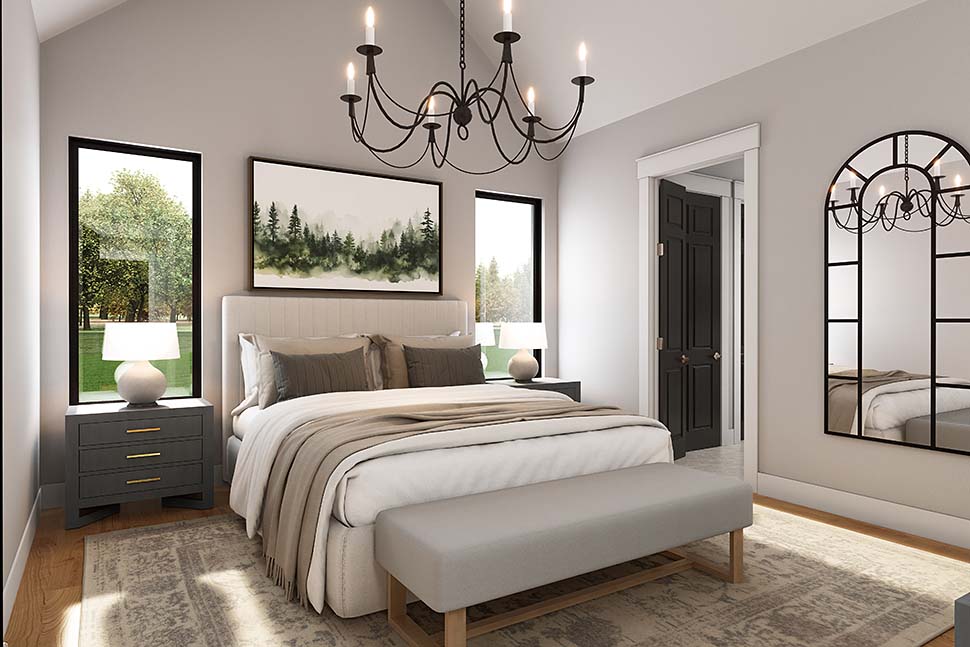 Primary suite interior of Modern Ranch house plan 82925 with spacious layout and luxury bath